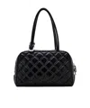 Marc Jacobs The Quilted Leather Dual Satchel Handbag In Black