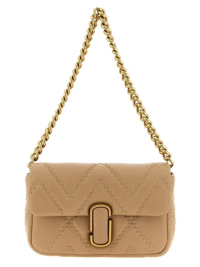 Marc Jacobs The Quilted Leather J Marc Shoulder Bag In Beige