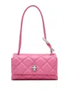 Marc Jacobs The Mini Dual Chain Diamond Quilted Convertible Leather Shoulder Bag In Pink