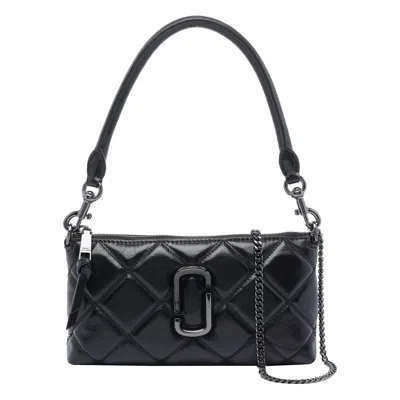 Marc Jacobs The Quilted Snapshot Convertible Shoulder Bag In Black