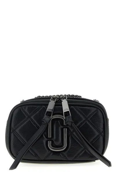 Marc Jacobs 'the Quilted Softshot' Crossbody Bag In Black
