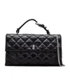 Marc Jacobs The Xl Dual Chain Diamond Quilted Convertible Leather Shoulder Bag In Black