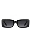 Marc Jacobs Marc 804s Nylon Rectangular Sunglasses In Black