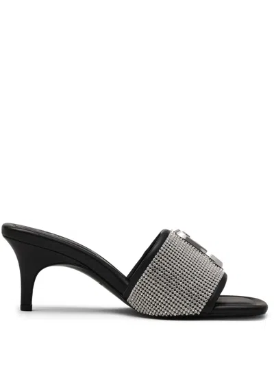 Marc Jacobs Women's 65mm The Rhinestone J Marc Heeled Sandal In Black Crystal