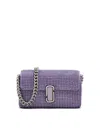 Marc Jacobs The Rhinestone J Marc Logo Mini Shoulder Bag In Purple