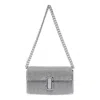 Marc Jacobs Silver Fixed Curb Chain Shoulder Strap Bag In Silver