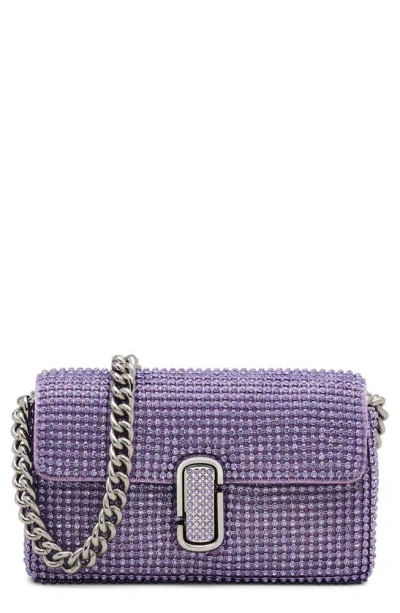 Marc Jacobs The Rhinestone J Marc Mini Shoulder Bag In Wisteria