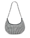 Marc Jacobs The Rhinestone Small Curve Bag In Crystal/nickel