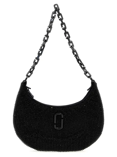 Marc Jacobs 'the Rhinestone Small Curve Bag' Shoulder Bag In Black
