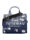 Marc Jacobs The Medium Tote Cotton Tote In Blue