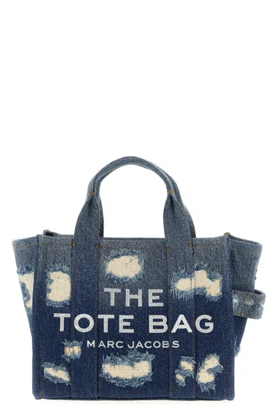 Marc Jacobs 'the Rip And Repair Denim Small Tote' Shopping Bag In Blue