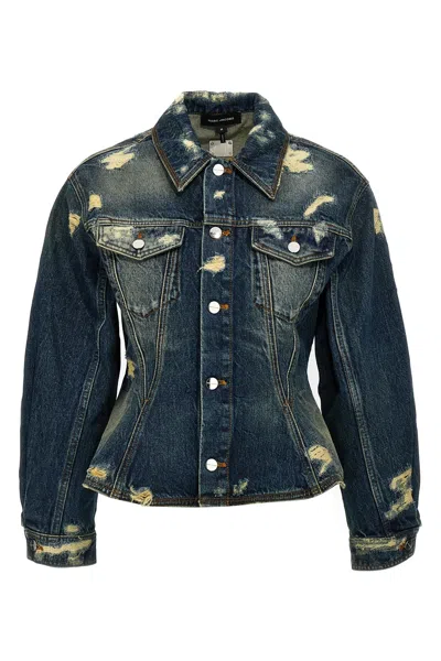 MARC JACOBS MARC JACOBS 'THE RIP AND REPAIR FLUTED DENIM JACKET' JACKET
