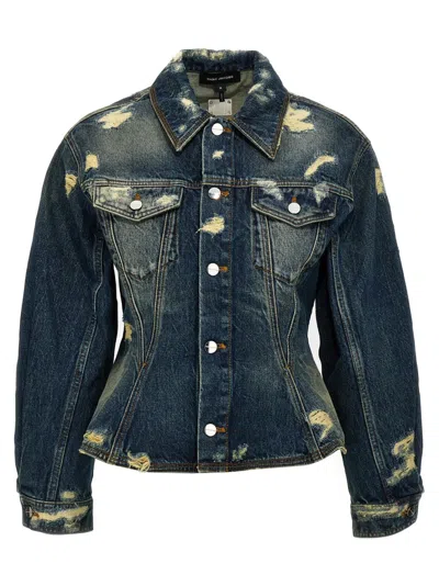 MARC JACOBS MARC JACOBS THE RIP AND REPAIR FLUTED DENIM JACKET' JACKET