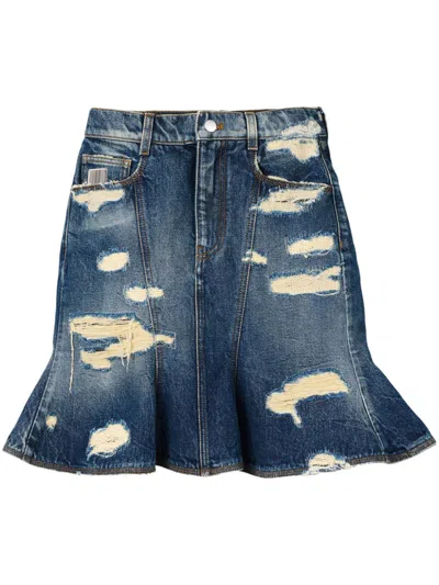 MARC JACOBS THE RIP&REPAIR FLUTED MINI SKIRT