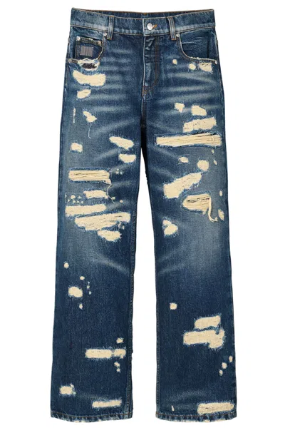 MARC JACOBS MARC JACOBS 'THE RIP AND REPAIR STRAIGHT JEAN' JEANS