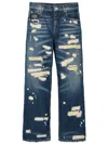 Marc Jacobs The Rip And Repair Straight Jean Jeans In Blue