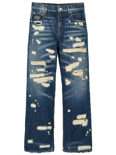 Marc Jacobs 'the Rip And Repair Straight Jean' Jeans In Blue