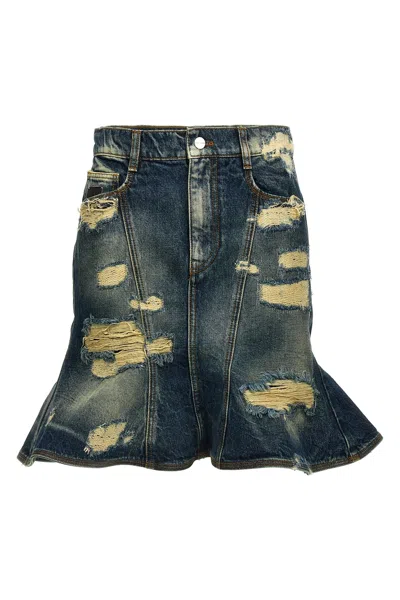 MARC JACOBS 'THE RIP AND REPAIR STRAIGHT JEAN' SKIRT