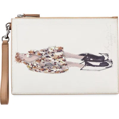Marc Jacobs The Runway Illustration Wristlet In Brown