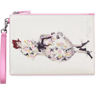 Marc Jacobs The Runway Illustration Wristlet In Pink