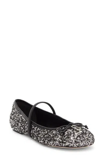 Marc Jacobs The Sabrina Ballerina Flat In Silver