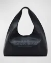 Marc Jacobs Soft Textured Leather Slouchy Bag With Rounded Handle In Black