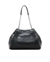 Marc Jacobs 'the Sack Bag' Black Shoulder Bag With Logo Embossed On The Front In Leather Woman In Black