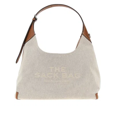 Marc Jacobs 'the Sack Bag' Canvas Shoulder Bag In Sand