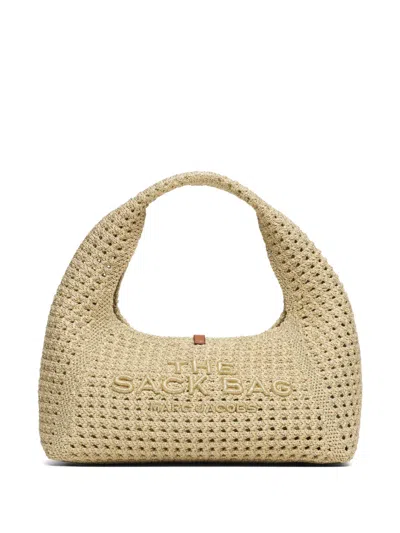 Marc Jacobs Borsa Mini Sack Lurex Crochet Champagne In Neutral