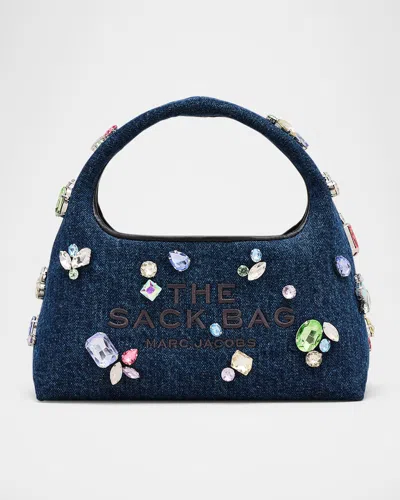 Marc Jacobs The Sack Bag In Gem Denim In Purple