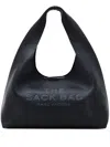 Marc Jacobs Grained Black Leather Handbag With Silver-tone Hardware