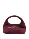 Marc Jacobs Mini Sack Bag Suede Finish In Purple