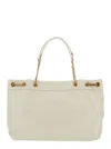 Marc Jacobs 'the Sack Bag' White Shoulder Bag With Logo Embossed On The Front