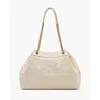 Marc Jacobs The Sack Bag White Shoulder Bag With Logo Embossed On The Front In Leather Woman In White