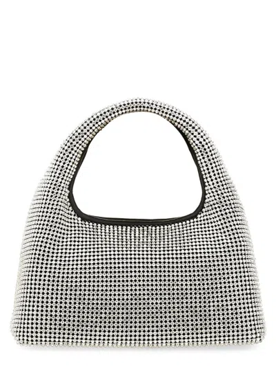 Marc Jacobs The Sack Crystal Embellished Mini Hobo Bag In Silver
