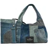 Marc Jacobs The Sack Deconstructed Denim Shoulder Bag In Indigo Multi