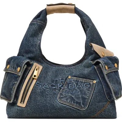Marc Jacobs The Sack Denim Shoulder Bag In Blue