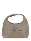 Marc Jacobs 'the Sack' Grey Shoulder Bag With Embossed Logo In Grey