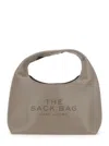 Marc Jacobs 'the Sack' Grey Shoulder Bag With Embossed Logo