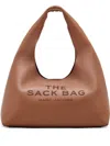 Marc Jacobs The Sack Embossed-logo Leather Shoulder Bag In Brown