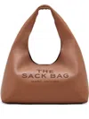 Marc Jacobs The Sack Embossed-logo Leather Shoulder Bag In Brown