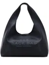 Marc Jacobs Grained Black Leather Handbag With Silver-tone Hardware