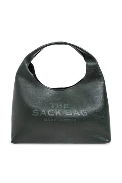 Marc Jacobs The Sack Logo Detailed Shoulder Bag In Green