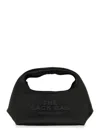 Marc Jacobs The Sack Black Shoulder Bag With Embossed Logo In Hammered Leather Woman In Black