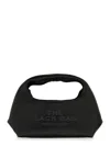 Marc Jacobs The Sack Black Shoulder Bag With Embossed Logo In Hammered Leather Woman In Black