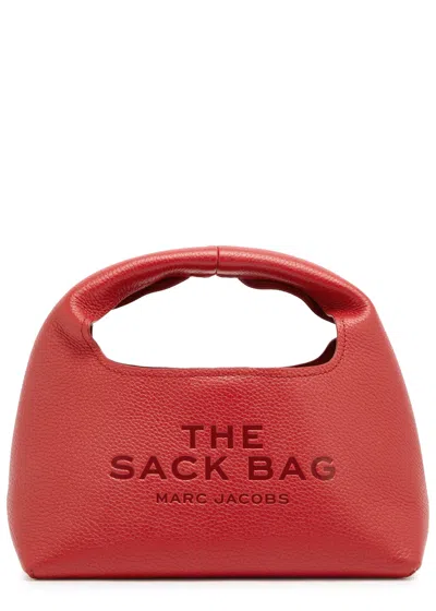 Marc Jacobs The Sack Mini Grained Leather Top Handle Bag In Red