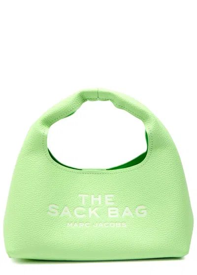 Marc Jacobs The Sack Mini Grained Leather Tote In Mint