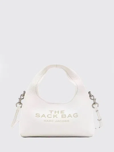 Marc Jacobs The Sack Mini Hammered Leather Top Handle Bag With Pouch In White