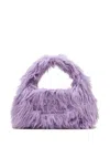 Marc Jacobs The Rectangular Faux-fur Mini Handbag In Purple