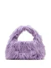 Marc Jacobs The Rectangular Faux-fur Mini Handbag In Purple